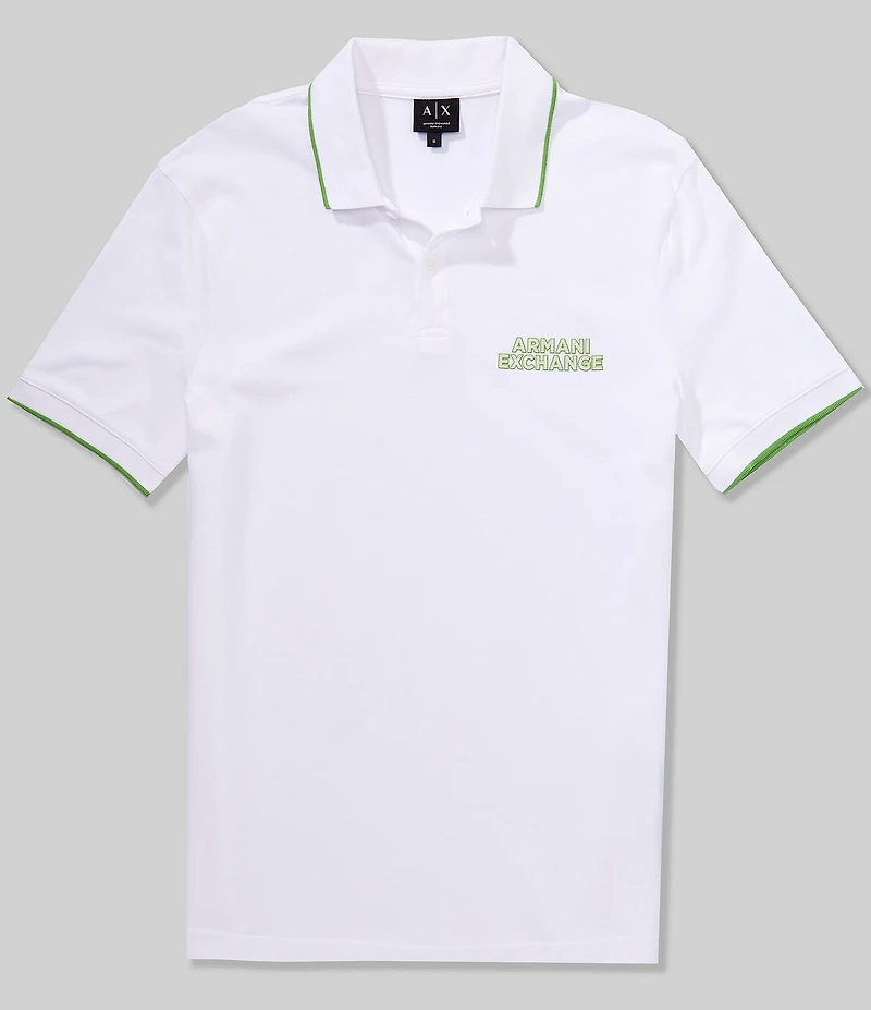 Armani Exchange Elevated Logo Short Sleeve Polo Shirt