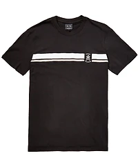 Armani Exchange Flocked Chest Stripe Short Sleeve T-Shirt