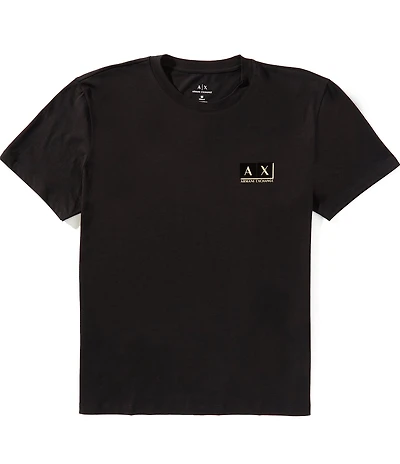 Armani Exchange Gold Chest Logo Short Sleeve T-Shirt