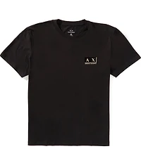 Armani Exchange Gold Chest Logo Short Sleeve T-Shirt