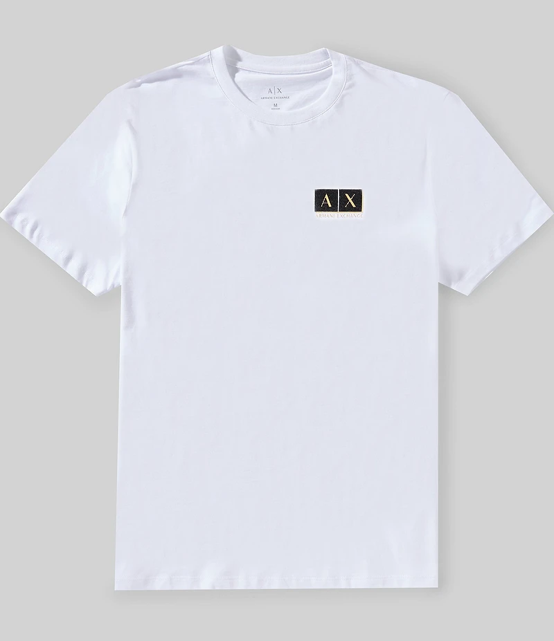Armani Exchange Gold Chest Logo Short Sleeve T-Shirt