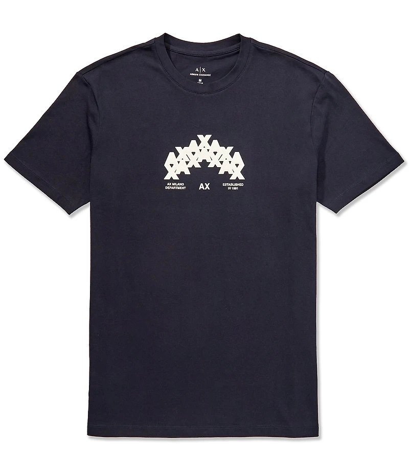 Armani Exchange Heavy Jersey Multi Logo Short Sleeve T-Shirt