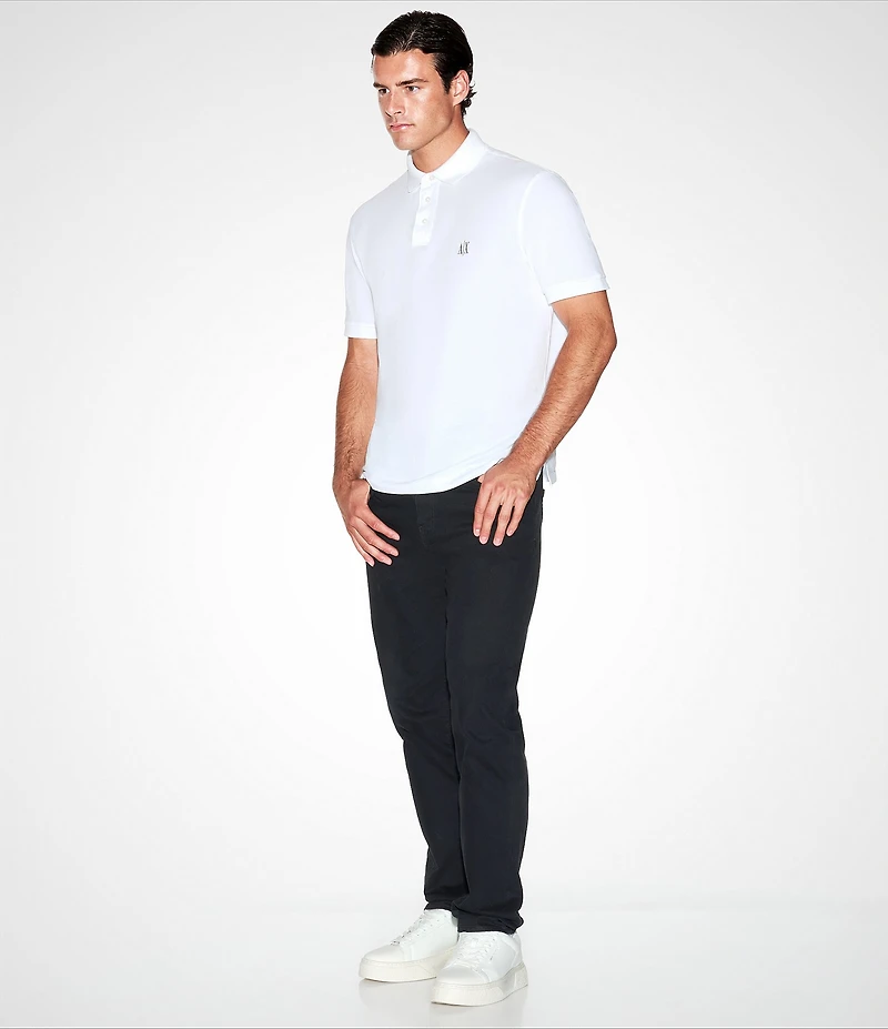 Armani Exchange Icon Chest Logo Short Sleeve Polo Shirt