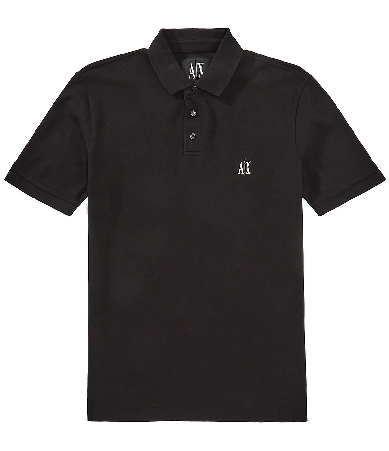 Armani Exchange Icon Chest Logo Short Sleeve Polo Shirt