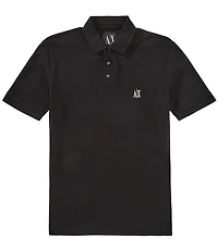 Armani Exchange Icon Chest Logo Short Sleeve Polo Shirt