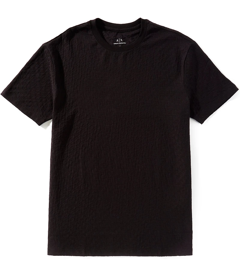Armani Exchange Jacquard Allover Logo Short Sleeve T-Shirt