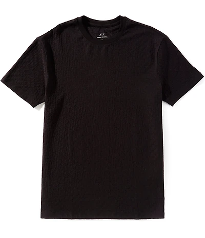 Armani Exchange Jacquard Allover Logo Short Sleeve T-Shirt