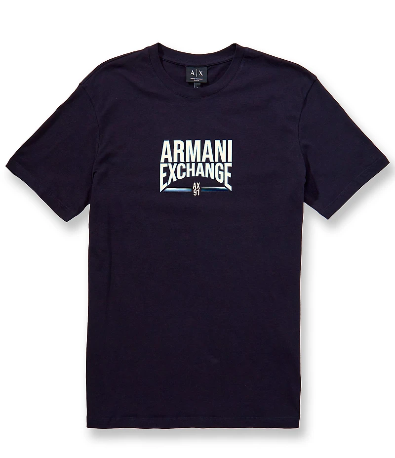Armani Exchange Jersey Wording Short Sleeve T-Shirt