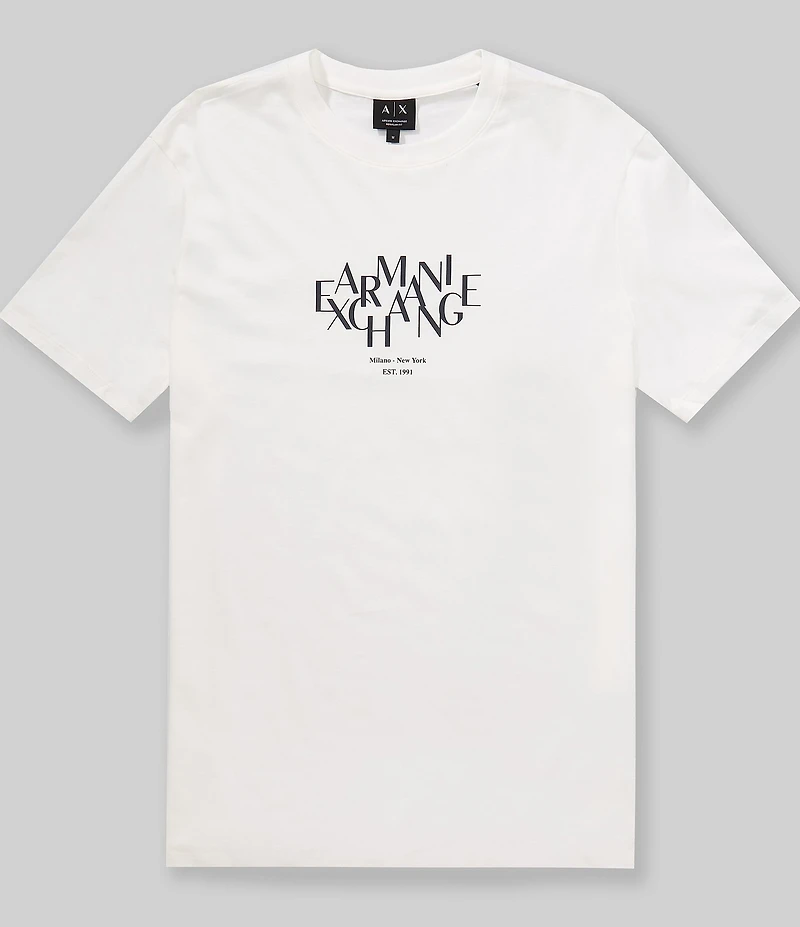 Armani Exchange Large Wording Short Sleeve T-Shirt