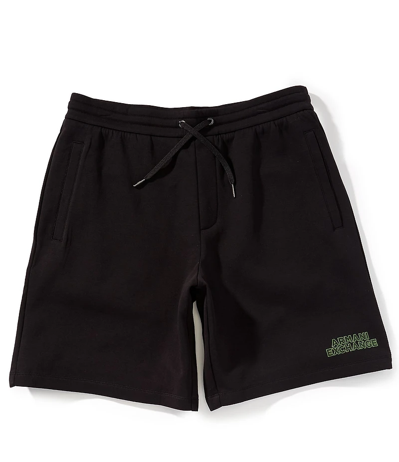 Armani Exchange Logo Fleece 8#double; Inseam Shorts
