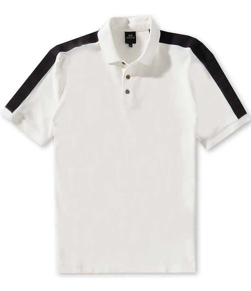 Armani Exchange Logo Tape Short Sleeve Polo Shirt