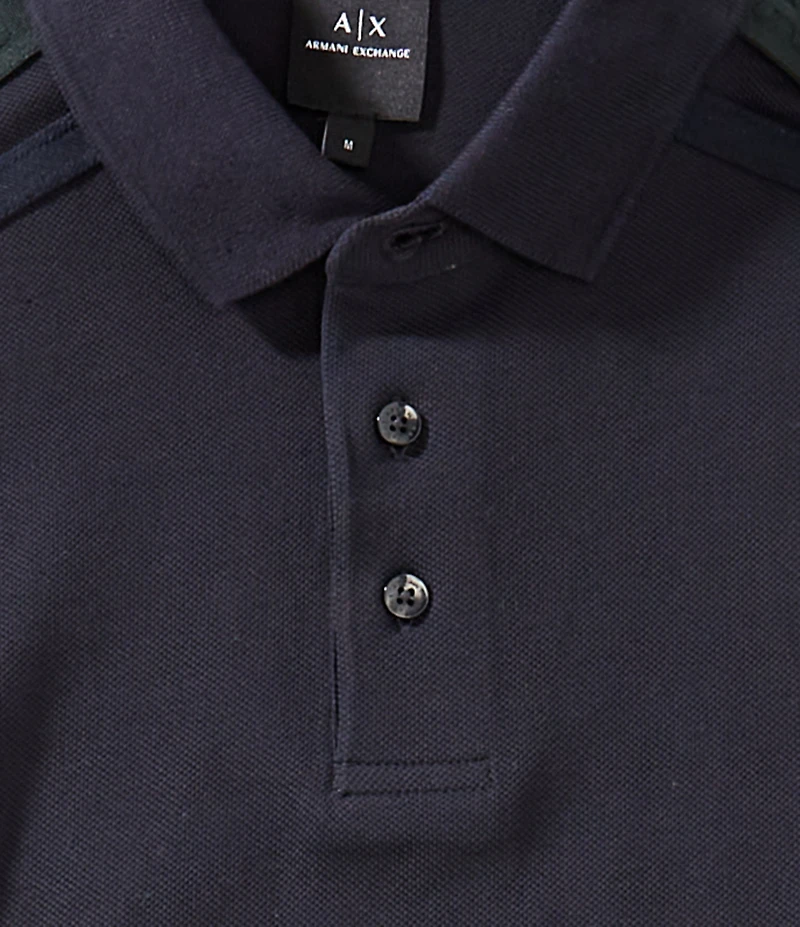 Armani Exchange Logo Tape Short Sleeve Polo Shirt