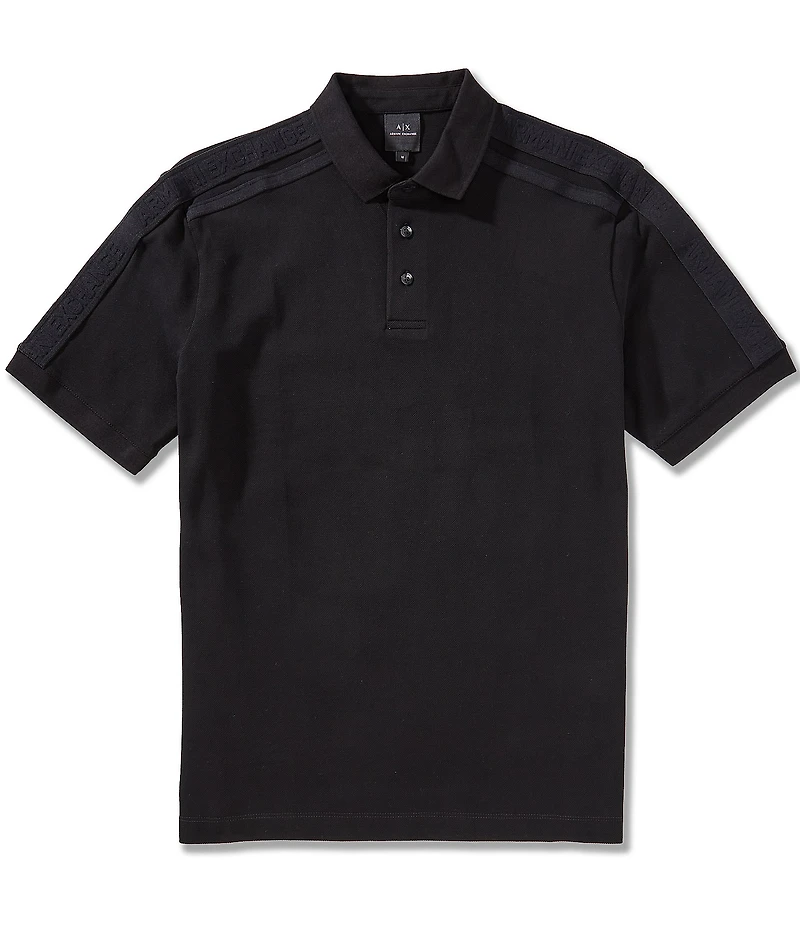 Armani Exchange Logo Tape Short Sleeve Polo Shirt
