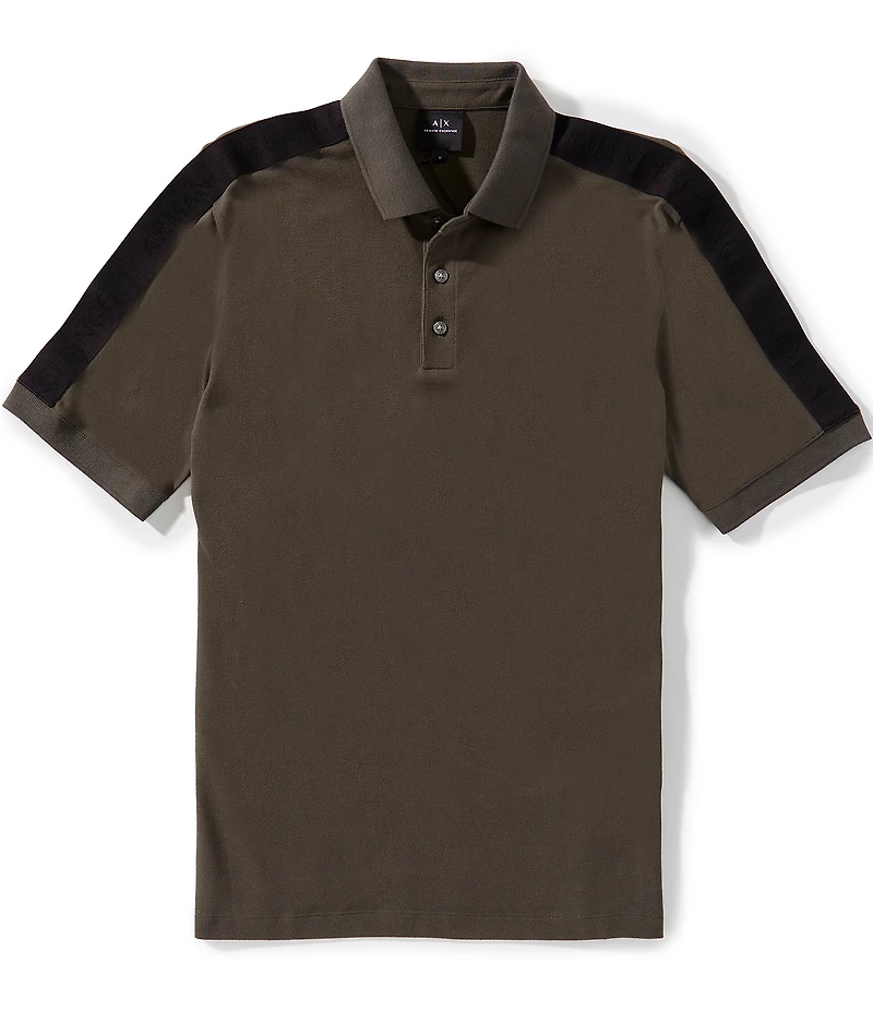 Armani Exchange Logo Tape Short Sleeve Polo Shirt