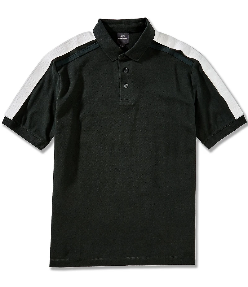 Armani Exchange Logo Tape Short Sleeve Polo Shirt