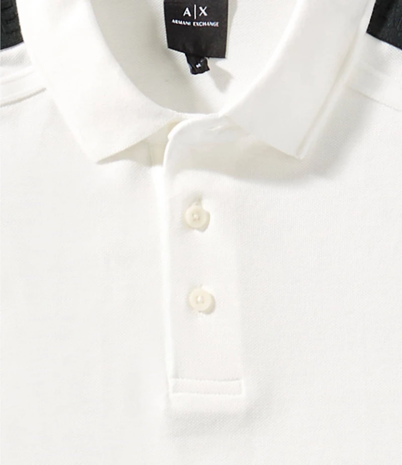 Armani Exchange Logo Tape Short Sleeve Polo Shirt