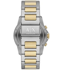 Armani Exchange Men's Banks Chronograph Stainless Steel Bracelet Watch and Bracelet Set