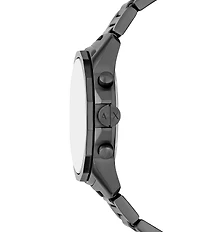 Armani Exchange Men's Banks Chronograph Gunmetal Stainless Steel Bracelet Watch