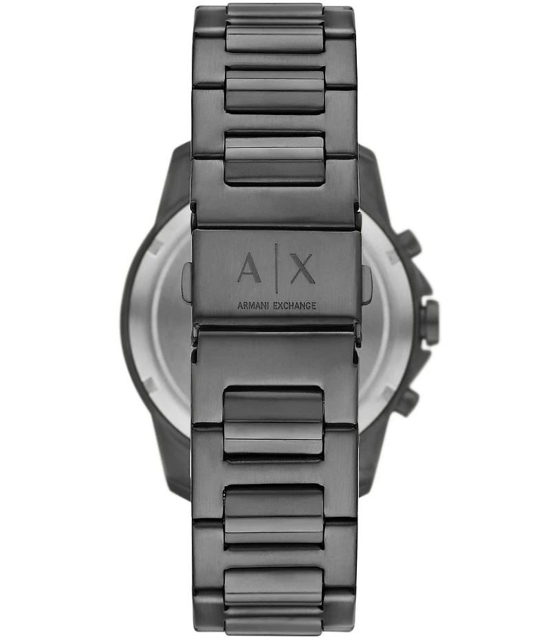 Armani Exchange Men's Banks Chronograph Gunmetal Stainless Steel Bracelet Watch
