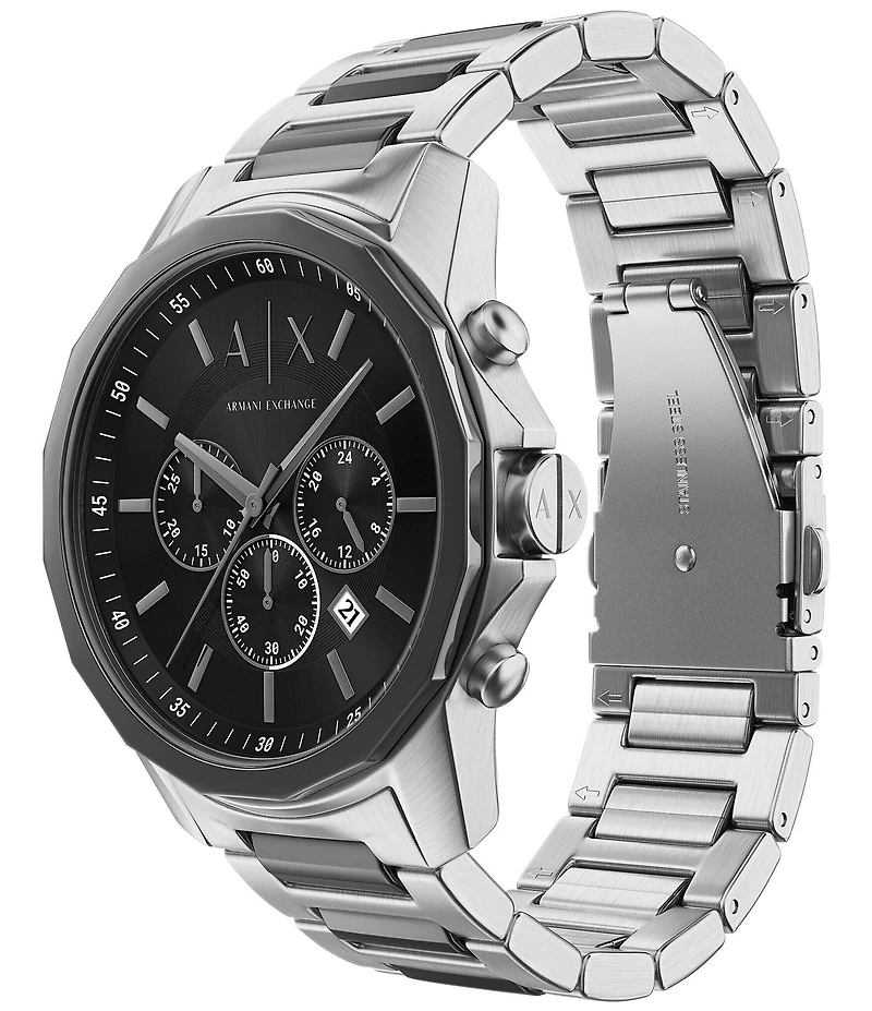 Armani Exchange Men's Banks Rd. Quartz Chronograph Two-Tone Stainless Steel Bracelet Watch