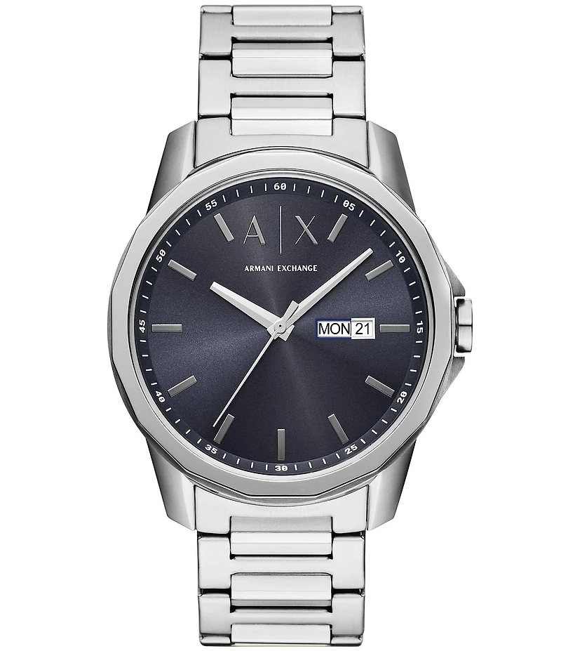 Armani Exchange Men's Banks Rd. Three-Hand Stainless Steel Bracelet Watch