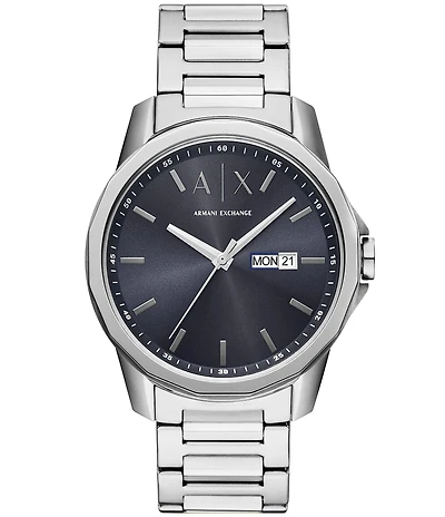 Armani Exchange Men's Banks Rd. Three-Hand Stainless Steel Bracelet Watch