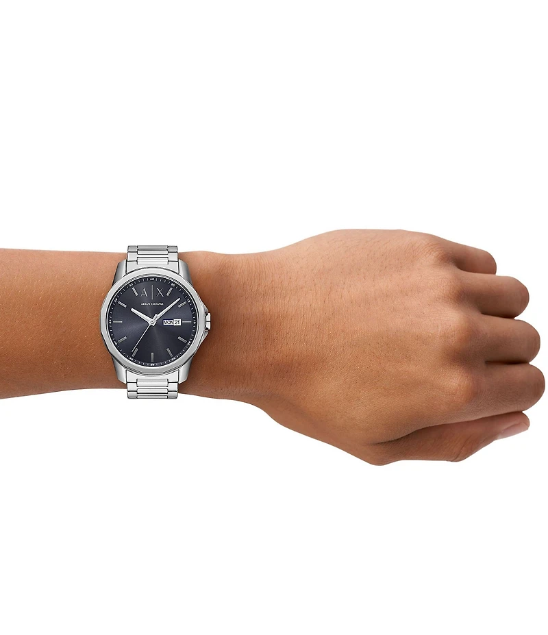 Armani Exchange Men's Banks Rd. Three-Hand Stainless Steel Bracelet Watch