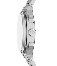 Armani Exchange Men's Bass Dual-Time Multifunction Stainless Steel Bracelet Watch