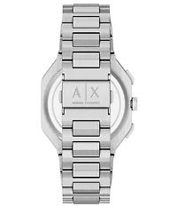 Armani Exchange Men's Bass Dual-Time Multifunction Stainless Steel Bracelet Watch