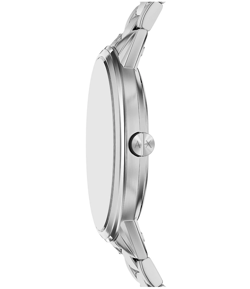 Armani Exchange Men's Cayde Three-Hand Stainless Steel Bracelet Watch Set
