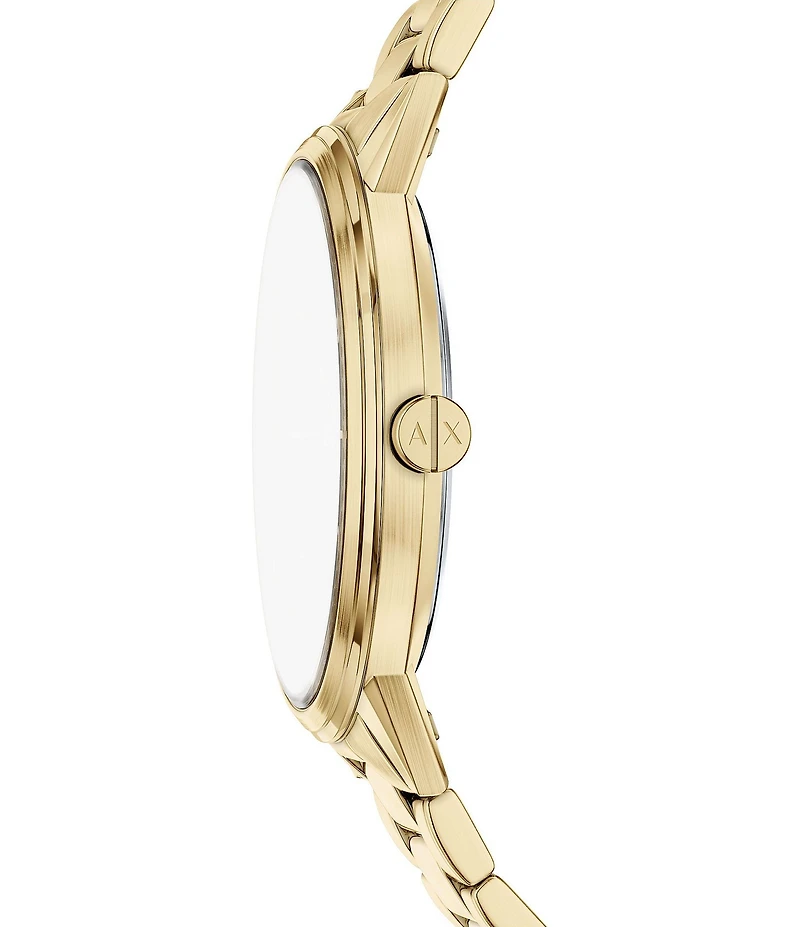 Armani Exchange Men's Cyde Quartz Three-Hand Gold-Tone Stainless Steel Bracelet Watch Set