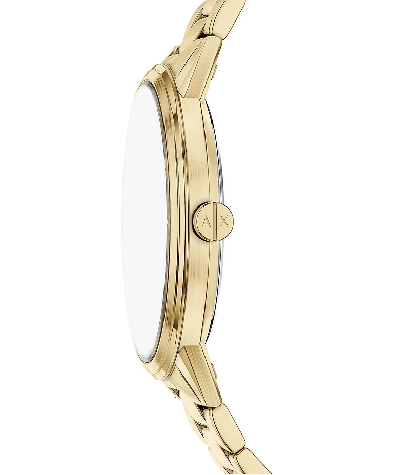 Armani Exchange Men's Cyde Quartz Three-Hand Gold-Tone Stainless Steel Bracelet Watch Set
