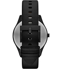 Armani Exchange Men's Dante Multifunction Black Leather Strap Watch
