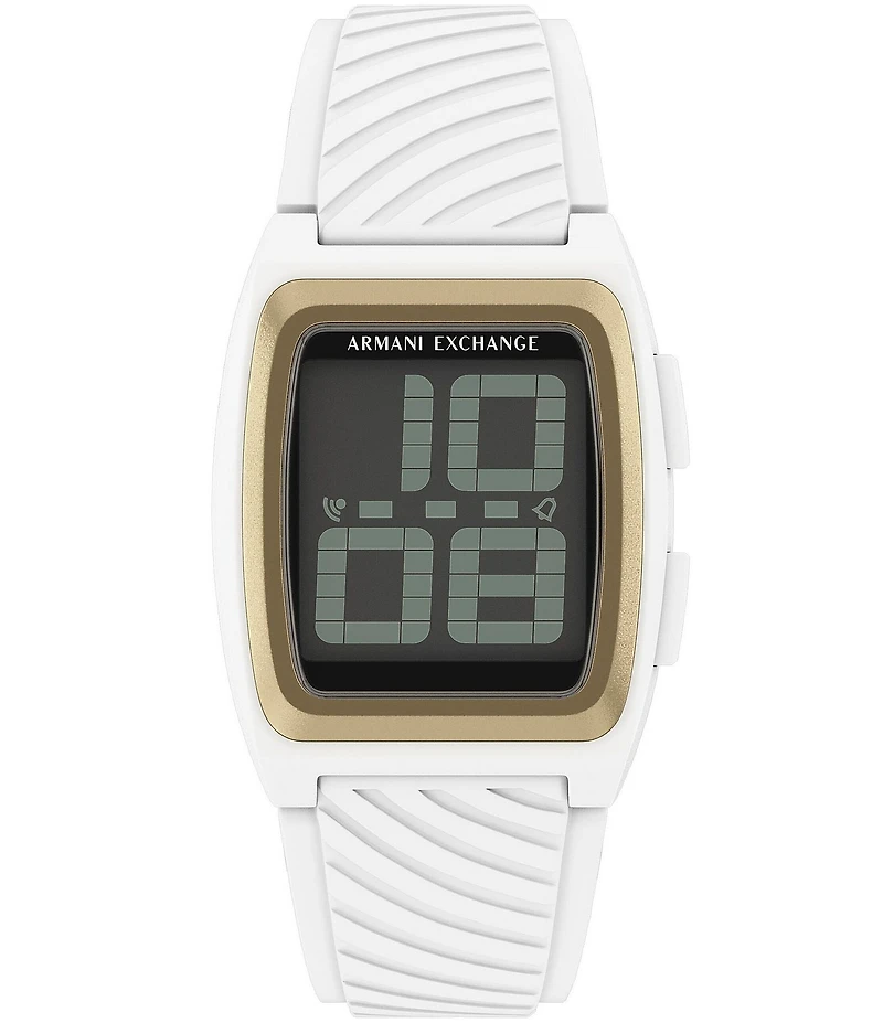Armani Exchange Men's Digital Silicone Strap Watch