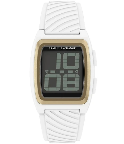 Armani Exchange Men's Digital Silicone Strap Watch