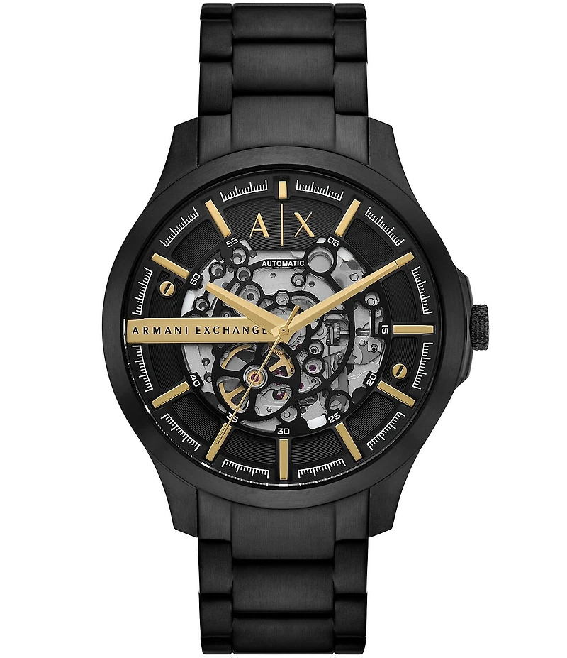 Armani Exchange Men's Hampton Automatic Black Stainless Steel Bracelet Watch