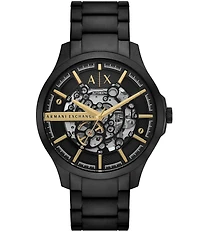 Armani Exchange Men's Hampton Automatic Black Stainless Steel Bracelet Watch