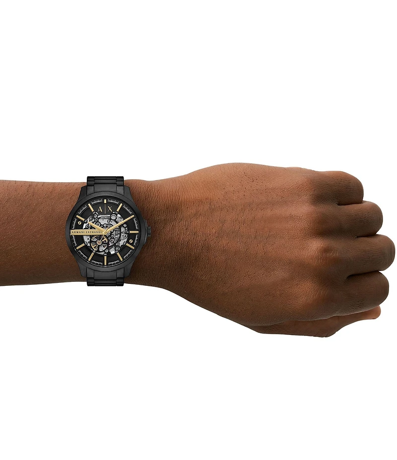 Armani Exchange Men's Hampton Automatic Black Stainless Steel Bracelet Watch