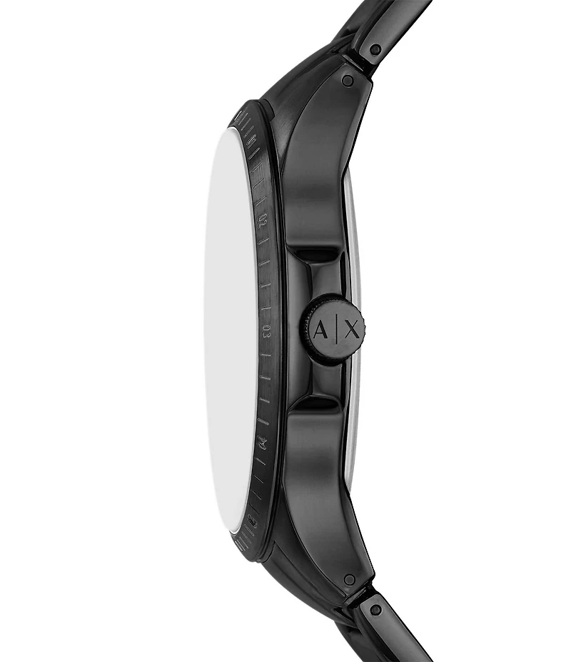 Armani Exchange Men's Hampton Rd. Multifunction Black Stainless Steel Bracelet Watch