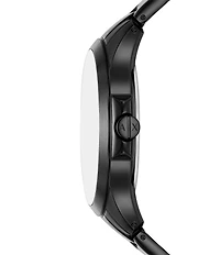 Armani Exchange Men's Hampton Rd. Three-Hand Date Black Stainless Steel Bracelet Watch