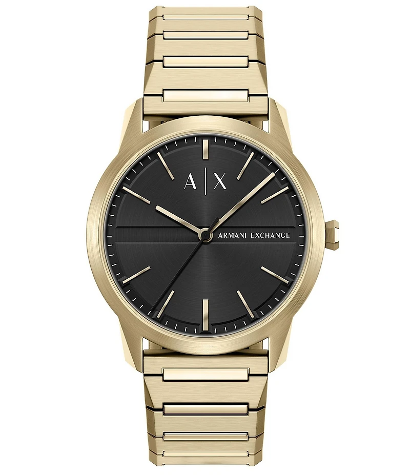 Armani Exchange Men's Lexon Quartz Three-Hand Stainless Steel Bracelet Watch