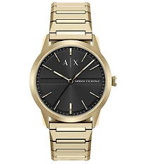 Armani Exchange Men's Lexon Quartz Three-Hand Stainless Steel Bracelet Watch