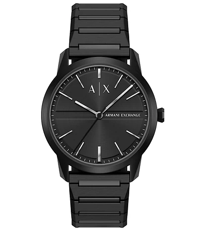 Armani Exchange Men's Lexon Quartz Three-Hand Stainless Steel Bracelet Watch