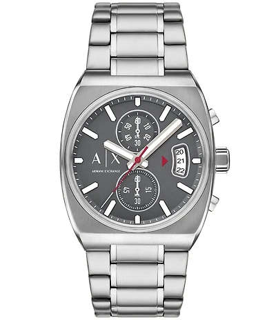 Armani Exchange Men's Oliver Quartz Chronograph Stainless Steel Bracelet Watch