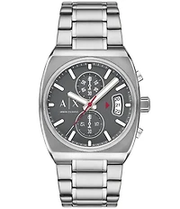 Armani Exchange Men's Oliver Quartz Chronograph Stainless Steel Bracelet Watch