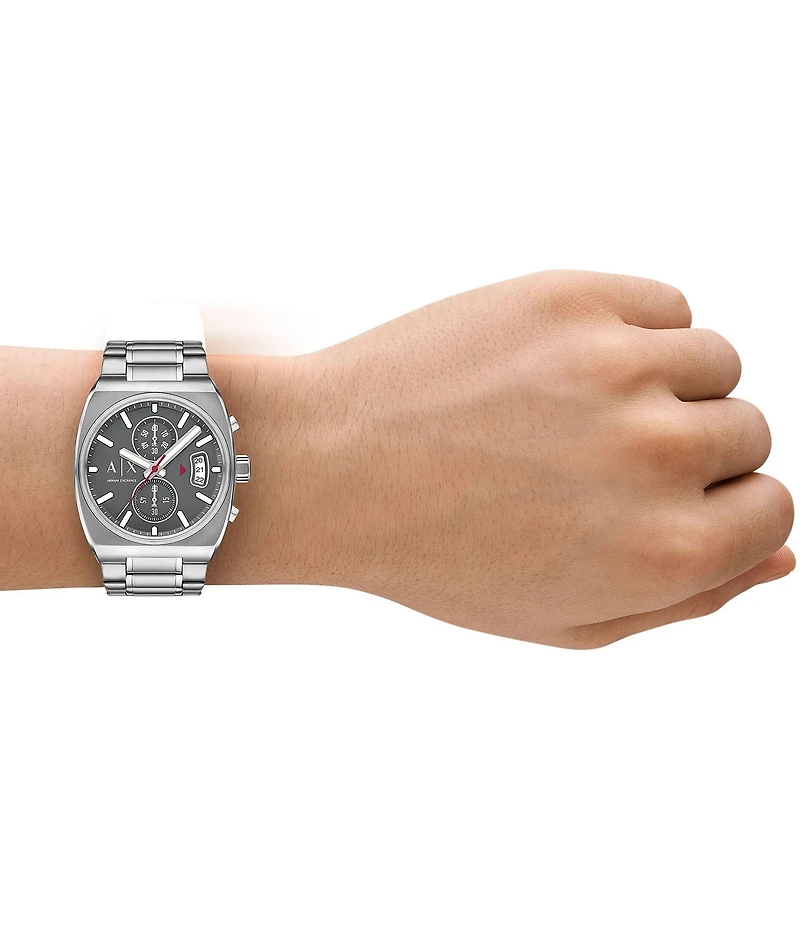Armani Exchange Men's Oliver Quartz Chronograph Stainless Steel Bracelet Watch