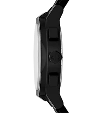 Armani Exchange Men's Rafael Rd. Quartz Chronograph Black Silicone Strap Watch