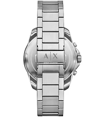 Armani Exchange Men's Spencer Quartz Chronograph Stainless Steel Bracelet Watch and Bracelet Set