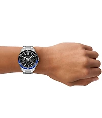 Armani Exchange Men's Spencer Quartz Chronograph Stainless Steel Bracelet Watch and Bracelet Set