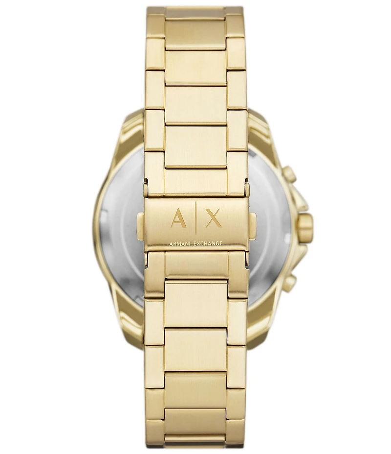 Armani Exchange Men's Spencer Rd. Quartz Chronograph Gold Tone Stainless Steel Bracelet Watch